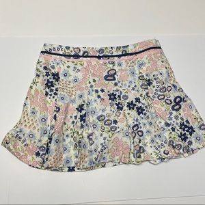 Campaigne floral pleated mini skirt size 2 zipper